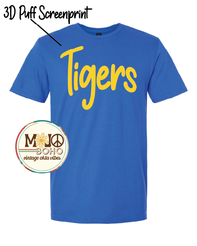 ⭐ Tigers 3D Puff Screenprint Tees